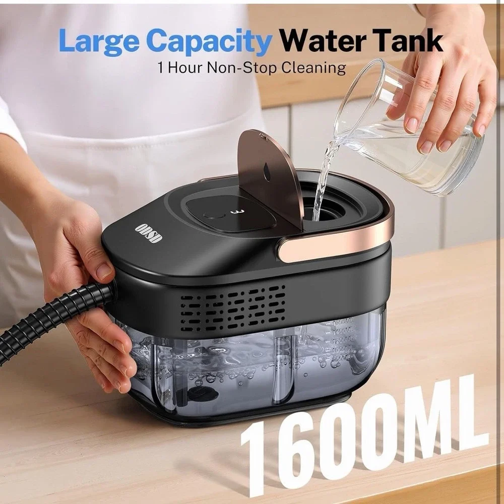 ODSD Steam Cleaner for Home & Car, 3-Level Adjustable Steamer for Cleaning, 15S